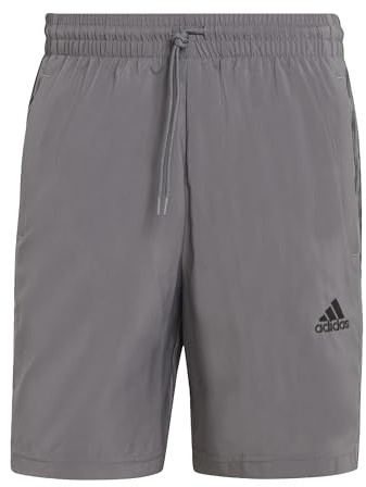 Adidas Men's Pantalón Corto AEROREADY Essentials Chelsea 3 Bandas, Grey Five/Black, S