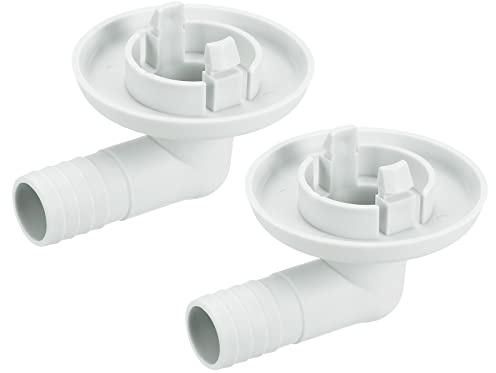 sourcing map Paket von 2 Klimagerät Abfluss Verbinder 23mm 30mm Winkel für Fenster AC Beige