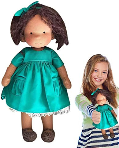 Yeeda Handgemachte Plüschpuppe, Weiche Stoffpuppe Für Mädchen, Kuschelpuppe Textile Dolls, Plüschpuppe Mädchen Spielzeug Püppchen Für Kinder Weihnachten Geburtstage Geschenk