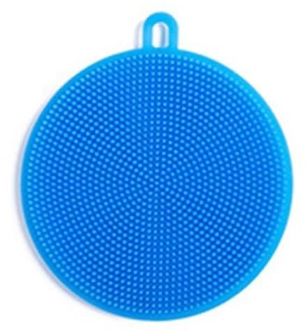 paño de cocina,paño de limpieza, Cepillo de limpieza for cuencos de silicona, paño for fregar, estropajo for lavar platos, olla, sartén, limpiador de cocina, paño sin pelusa (color: azul) (color: Geel