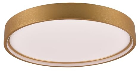 Trio Leuchten LED Deckenleuchte Doha 641310208, Metall Messing matt, Acryl, inkl. 29 Watt LED