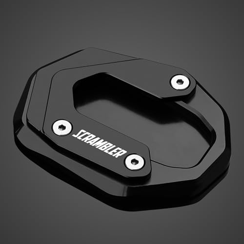 TREONK Motorrad Seitenständer Unterlage Ständerunterlage Seitenständer-Auflagevergrößerung für SCRAMBLER 400 800 1100 2015 2016 2017 2018 2019 2020