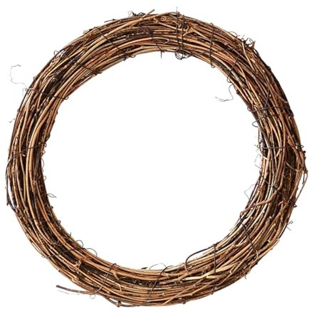 Grapevine Wreath Frame for Crafts Natural Rattan Base Form Farmhouse Garland Making Supplies for Spring Summer Fall Winter Christmas Wreaths Decorations for Front Door (Brown, 6 inch / 15cm)