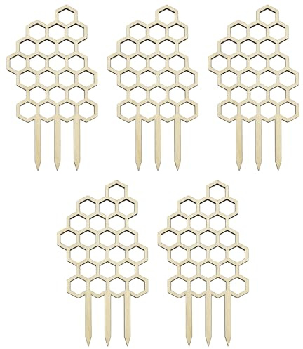 Ieron 5 Stück Rankgitter für Zimmerpflanzen, Rankhilfe aus Holz, Pflanzengitter für Topfpflanzen, Kletterpflanzen im Topf, für Gartenblumen, Klettertraining, Stützstangenzubehör