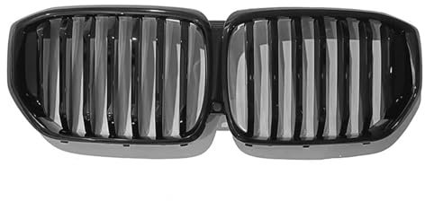 Vorderen Grill Für G05 LCI X5 2023-2024 Auto Racing Grill Front Grille Schwarz Einzel Lamellen Stoßstange Haube Mesh Grid Mit Kamera Loch Gitter
