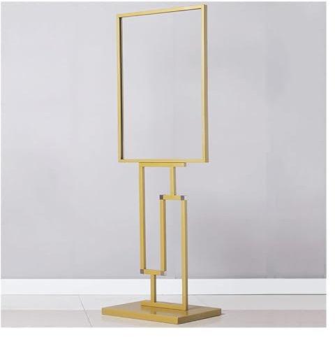 XMWOEIX Bodenstehender Plakatständer, 140 cm hohe Werbedisplayständer für Einkaufszentren, auswechselbarer Halter für Außenwerbetafeln, Bürgersteigdisplayständer (Farbe: Gold, Größe: 50 x 140 cm)