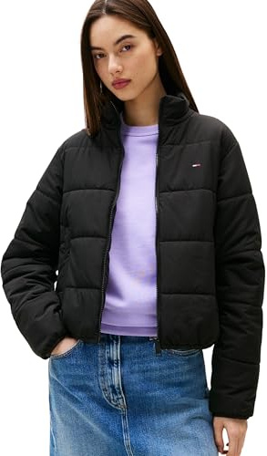 Tommy Jeans Tjw Reg Lw Padded Jacket Ext Dw0Dw20958, Giacca Imbottita, Donna, Nero (Black), XL