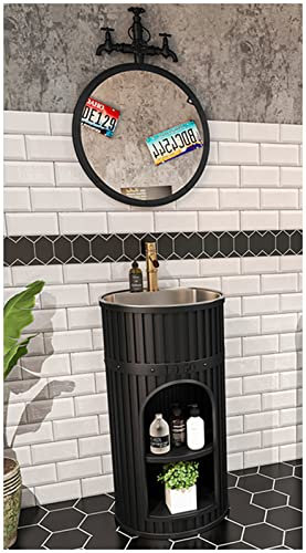 Iron Art Waschbeckenunterschrank im Industrie-Stil, freistehend, mit abnehmbarem Design