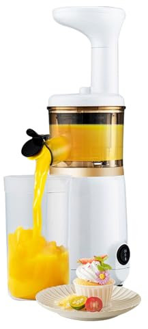Extracteur Jus Lie, Mini-Extracteur Jus Entièrement Automatique Multifonctionnel Maison Facile Démonter Nettoyer Petit Extracteur Jus Portable Frais Sain,White