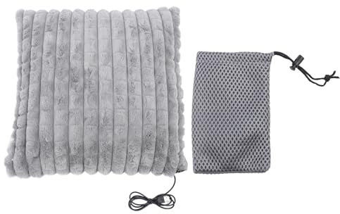 USB Heating Pillow for Back, Electric Heating Pad Chair Sofa Pillow with PP Cotton, Large USB Heated Cushion for Home Office, Ideal Winter Present