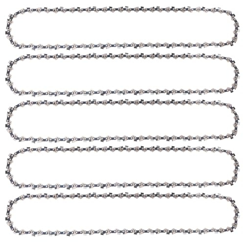 Yweller 5-pack sågkedja 3/8 tum LP delning för 45 cm svärd – 62 drivlänkar, 1,3 mm – reservkedja kompatibel med Oregon 91P062X3, Bosch AKE45S, Greenworks GD80CS50, Husqvarna 120 Mark II,235 och mer