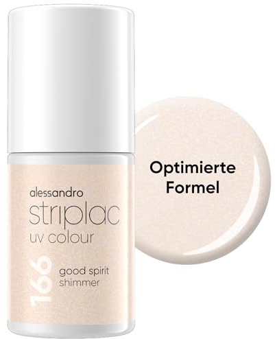 alessandro Striplac Peel-Off UV Gel Nagellack, Good Spirit, 6,5ml | Hochpigmentierter UV Gel Nagellack, bis zu 15 Tage Halt, kratzfest, acetonfrei & abziehbar, HEMA-frei & vegan