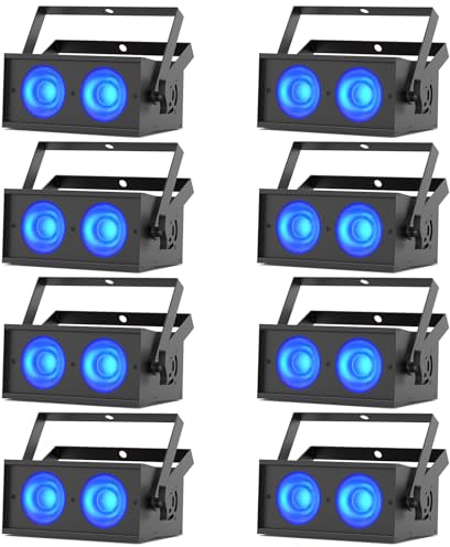8 st 150 W par LED COB spotlights RGBW discoljus 8CH scenljus för bröllop jul bar belysning