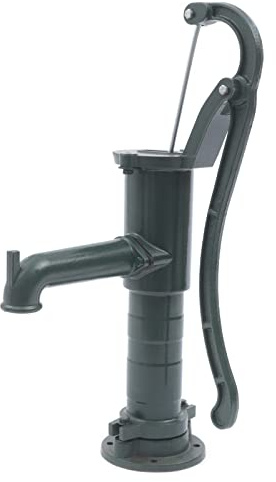 IOUSSJC Antique Well Hand Pitcher Pump, Suction Range 19.69ft Hand Well Pumps, Cast Iron Manual Hands Water Pump for Yard, Garden, Pond