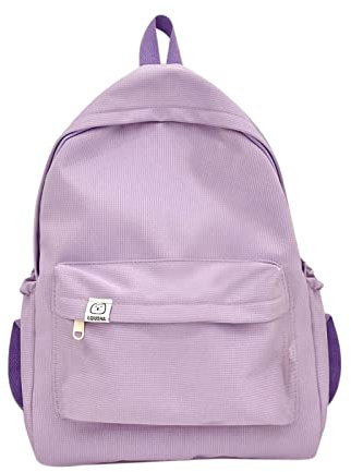 Beaux sacs à dos pour filles adolescents hommes femmes adultes mode couleur unie chaîne nylon boucle réglable sac à dos étudiant sacs à dos école dames