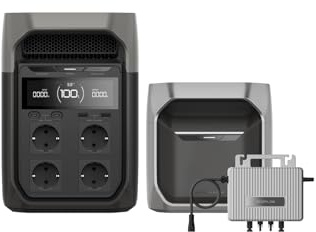 EcoFlow DELTA 3 tragbare Powerstation mit intelligentem Zusatzakku 1024 Wh | 0% VAT STREAM Mikrowechselrichter, Solargenerator für Notfälle, Wohnmobile, Camping und Stromausfälle