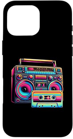 Boombox années 80 90 années 80 stéréo Mode années 80 thème rétro Coque pour iPhone 16 Pro Max
