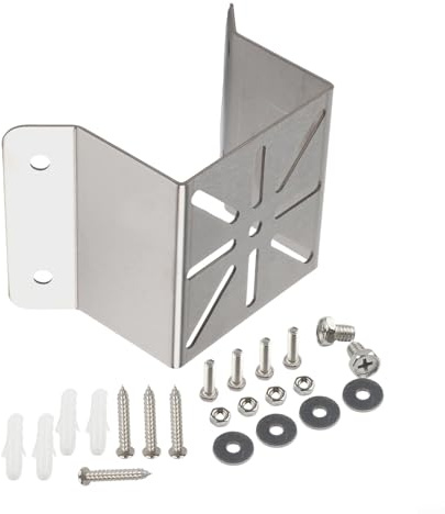 Edelstahl Eckmontage Halterung Plus für Sicherheit für Kameras Wetterfeste Indoor Outdoor Kamera Wandhalterung Kompatibel mit Dome WiFi Bracket IP (Silber)