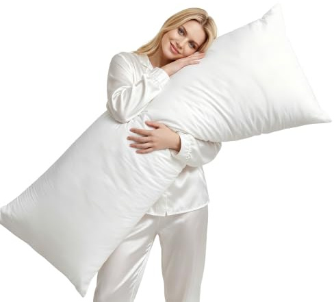 LAVANCE Microfiber Cover Body Pillow with Down Alternative Fill