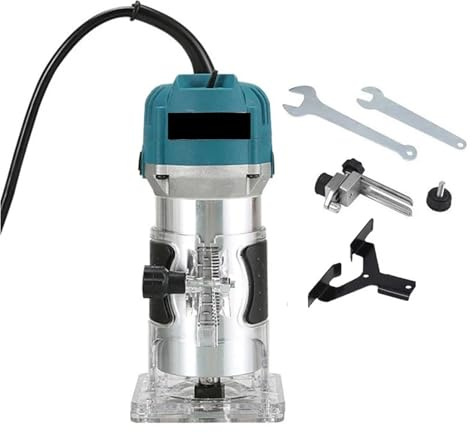 Défonceuse À Bois Manuelle 800W, 30000 Tr/min, Tondeuse Électrique For Le Travail Du, 1/4 Pouces, Sculpture Sur, Fraiseuse, Outil De Charpentier Moteur Puissant Pour Une DéCoupe PréCise