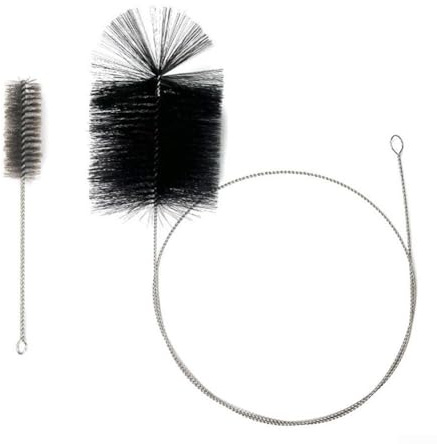 Set di spazzole per la pulizia di camini e condotti con manico lungo flessibile e spazzola metallica per una rimozione efficace di canna fumaria e tubi