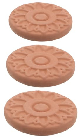 WEKAMOS Lot de 3 Disques Humidificateurs en Terre Cuite pour Cave à Cigares, Pierre Humidificatrice Bidirectionnelle, Paquet Hydratant pour Cigare, Contrôle D’humidité Précis,