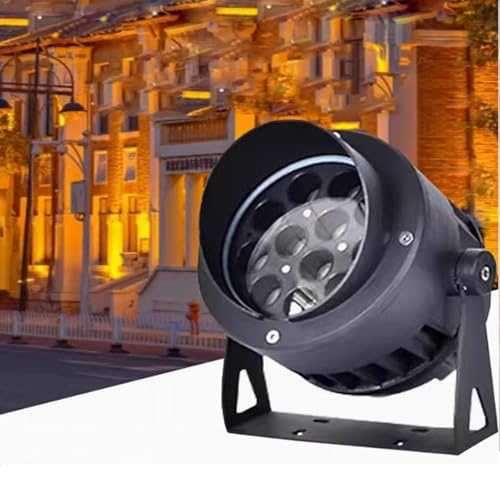 JDXQBLD Rotation Spot Lights - Ground LED Landscape Lamp, AC 220V Outdoor Buried Lights, IP65 Waterproof Garden Tree Light, Villa Courtyard Lawn,Green 12W