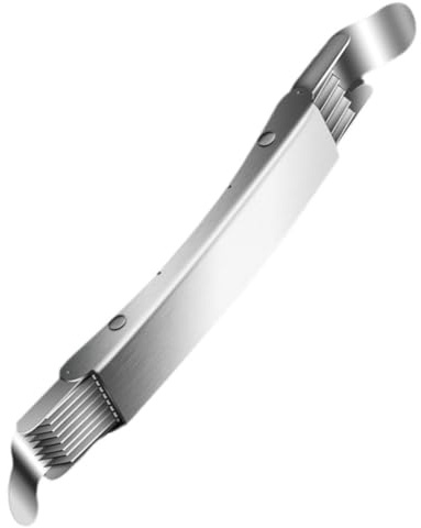 TOMETURE Affettatrice per Verdure in Acciaio Inossidabile Design Doppia Testa Aggiornato, Taglio Uniforme, Utensile Multifunzionale per Cucina Domestica