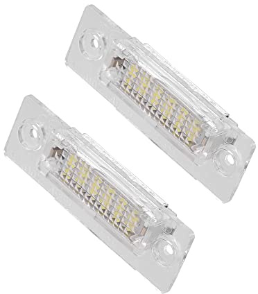 X AUTOHAUX 2pcs LED License Plate Light Car Number Lamp Replacement White Light for Volkswagen Passat 2001-2008 Jetta 2005-2010 Golf 2005-2007