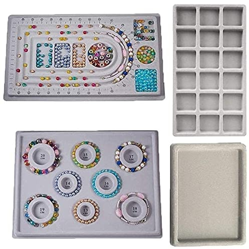 Vklopdsh Bead Design Board Bracelet Design Board Flocked Bead Board Mats Necklace Beading Jewelry Organizer -B
