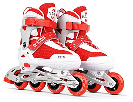 OLSSON Patines en línea niña niño Lite - Talla 28-35 - Sistema de Tamaño Ajustable - Rodamientos 608Z - chasis Resistente al Impacto - Ruedas 64/70MM - Sujeción Regulable - Homologado (Halley, 36-39)