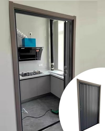 Falttür Innere Ziehharmonikatür für Tür/Schrank, Schiebefalttüren Aus Aluminiumlegierung mit Schlossbeschlägen, 24x80/ 30x80/ 36x80/ 32x80(74x80in(191x203cm))