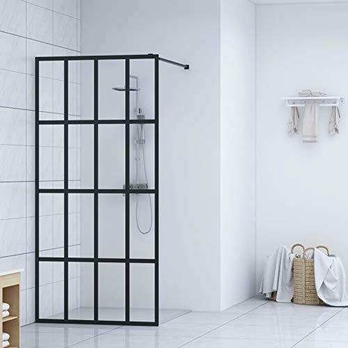 Sufrk Duschwand für Walk-in Dusche Klares Sicherheitsglas Glaswand Dusche 90x195 cm