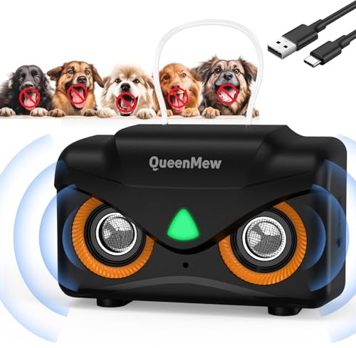 Bubbacare Antiabbaio per Cani Portata 15M, Mini Dispositivo Anti Abbaio Silenzioso, 3 modalità Ultrasuoni Antiabbaio con Doppi Altoparlanti, Ultrasuoni Antiabbaio per Cani per Il Cane del Vicino