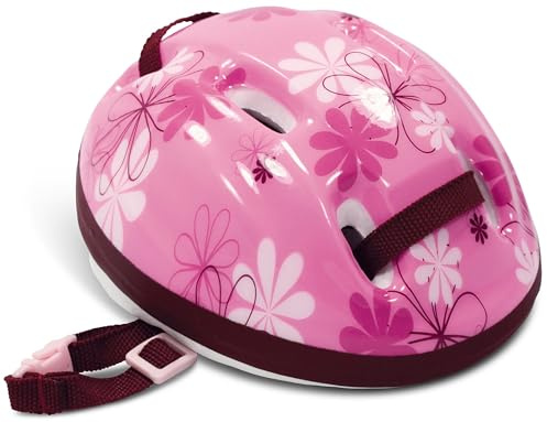 Götz 3403561 Fahrradhelm Reithelm Blümchen für Puppen 48 cm | Puppenhelm, Zubehör für Babypuppen Gr. L 48 cm, Kopfumfang 34,5-36 cm, für Kinder ab 3 Jahren