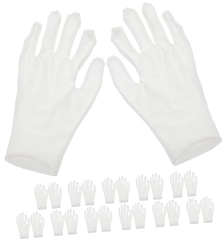 VALICLUD 12 Paia guanti idratanti guanti da lavoro bianchi guanti per lozione durante la notte guanti da notte idratanti guanti umidi per asciutte guanti spa cotone bianca