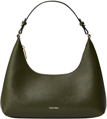 Calvin Klein Damen Schultertasche Foil Logo mit optionalem Tragegurt, Grün (Cypress), Einheitsgröße