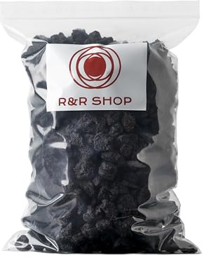 R&R SHOP – Mittlerer Schwarzer Lavastein, 100% Natürlich, pH-Neutral, Ideal für Drainage und Pflanzenwachstum, 10–20 mm (1L)