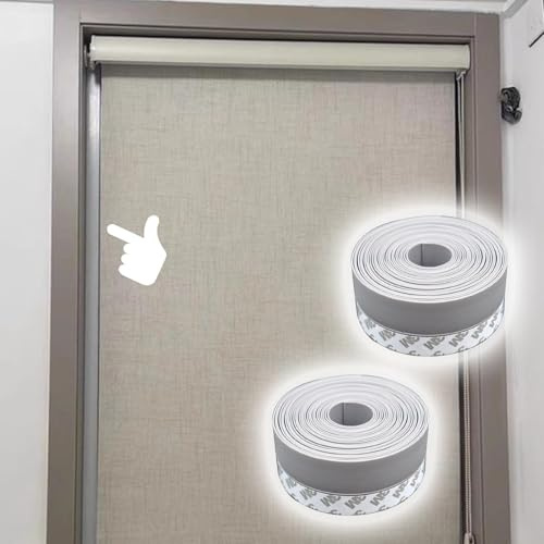 ljusblockerande remsor Självhäftande Ljusblockerande Remsor, Rullgardiner och Persienner Flexibel Ljusblockerande Tejp, Mörkläggningsfönsterkantlist för 2 cm Ljusläckage(White,2.5cm (1in))
