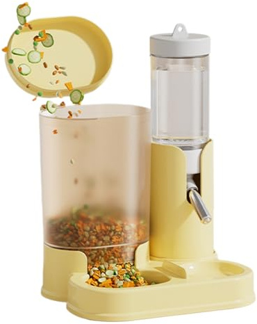Bevitore e criceto | Dispenser automatico per animali domestici con bottiglia d'acqua per criceto con base | Abbeveratoio per animali piccoli a prova di perdite con di alimentazione per ma