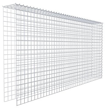 GABIONA Gabione zur Erweiterung (L x H x T cm: 200 × 100 × 20) – Steinkorb aus 4 mm Draht, Spiralverschluss – für Verlängerung in Länge und Höhe, ohne Stirn- und Bodengitter – Gabionenzaun