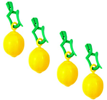 Haus&Garten Tischtuchbeschwerer Obst Tischtuchbommeln Tischtuchgewichte Tischtuchhalter (4xZitrone)