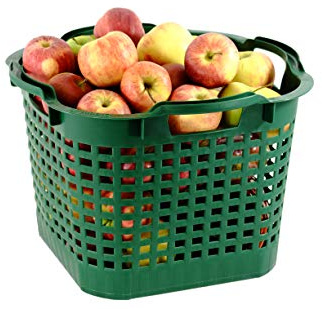 Erntekorb Gartenkorb 25L 10 St. grün Made in Germany, robust, stapelbar, langlebiger Kunststoff