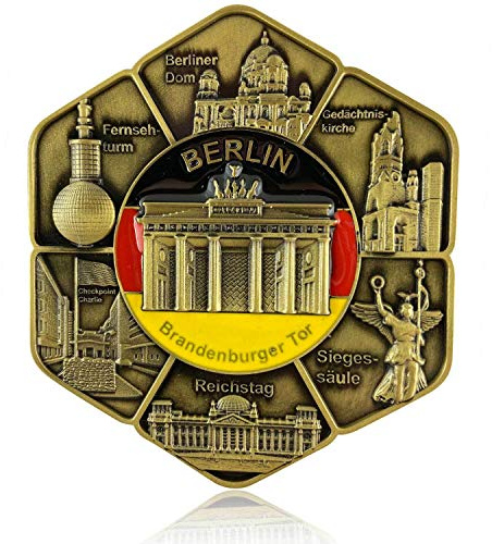 Metall-Magnet BERLIN | typisches Hauptstadt Souvenir | Kühlschrankmagnet | Designed in Germany