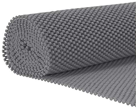 Jilijia Non-Slip Mat, Kitchen Shelf Liner, PVC Rug Gripper, Multipurpose, 200cm*50cm, Grey, Solid