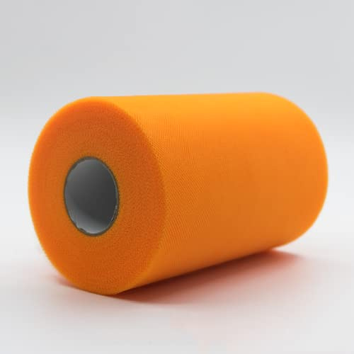 91m x 15 cm! Tüll Roll Spool Stoff für Handwerk Dekorationen Tutu Hochzeiten Kostüme Röcke Partys Geschenk Schleife Babyparty, viele Farben erhältlich. (Vitalität Orange)