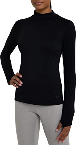 TCA SuperThermal Maglia Termica da Donna a Manica Lunga con Quickdry a Collo Alto - Nero, S