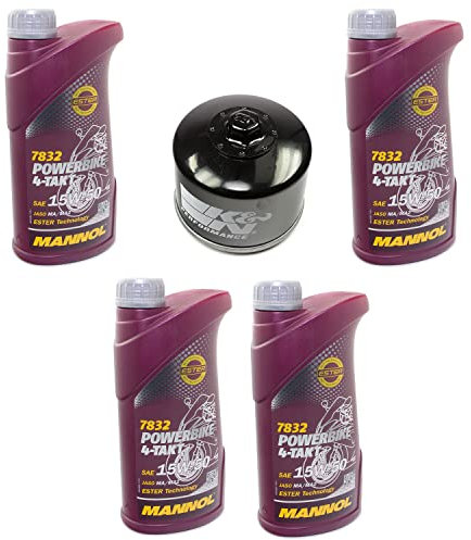 Motoröl Set 15W50 4 Liter + Ölfilter KN160 für BM W