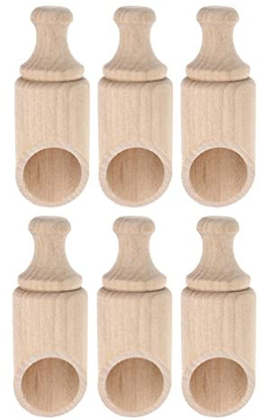 Operitacx 6stücke Teiliges Holzlöffel Für Gewürze Tee Und Milchpulver Ergonomische Handgefertigte Schaufeln Für Badewannensalz Und Küche Spülmaschinenfest