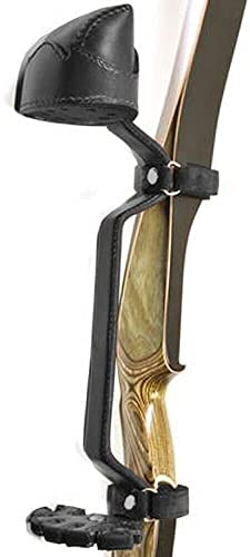 Traditional Archery, Hunting, Indoor Outdoor Sport, Hand Tooled Craftmanship Vegetable Tanned Leather Hip Side Arrow Quiver & Takedown/Longbow Holder, 20 Inches. (Black)